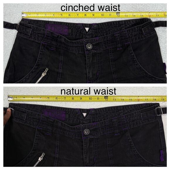 Vintage Tripp NYC Plaid Bondage Pants Mall Goth Wide Flare Leg Y2K Hot Topic - Picture 14 of 16